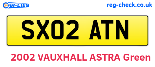 SX02ATN are the vehicle registration plates.