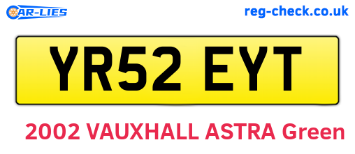 YR52EYT are the vehicle registration plates.