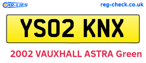 YS02KNX are the vehicle registration plates.