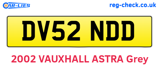 DV52NDD are the vehicle registration plates.