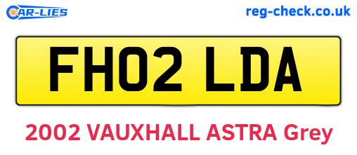 FH02LDA are the vehicle registration plates.