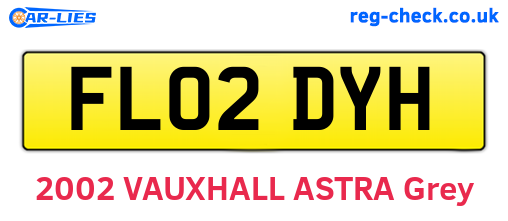 FL02DYH are the vehicle registration plates.