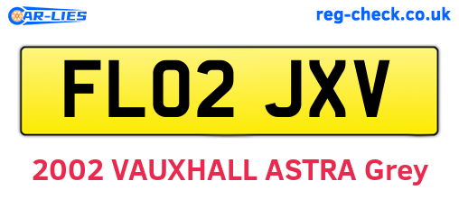 FL02JXV are the vehicle registration plates.