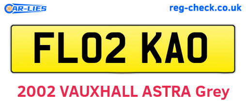 FL02KAO are the vehicle registration plates.