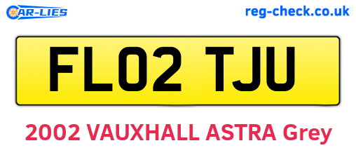 FL02TJU are the vehicle registration plates.