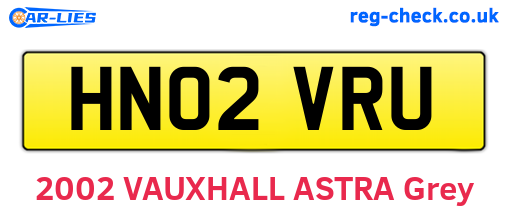 HN02VRU are the vehicle registration plates.