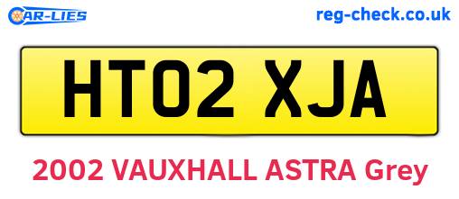 HT02XJA are the vehicle registration plates.
