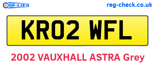 KR02WFL are the vehicle registration plates.