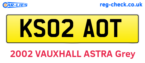 KS02AOT are the vehicle registration plates.