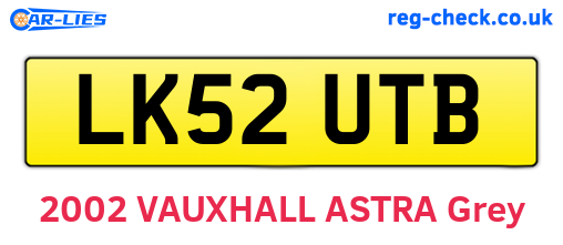 LK52UTB are the vehicle registration plates.