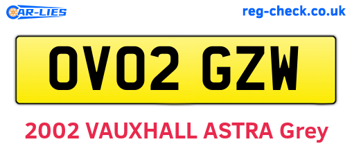 OV02GZW are the vehicle registration plates.
