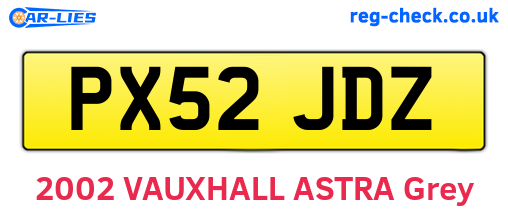 PX52JDZ are the vehicle registration plates.