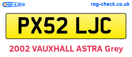 PX52LJC are the vehicle registration plates.