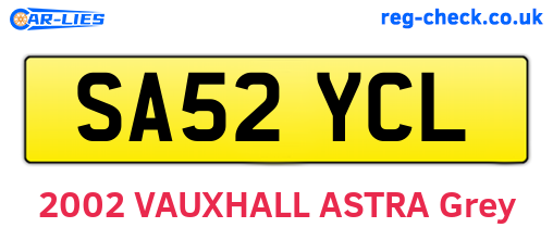 SA52YCL are the vehicle registration plates.