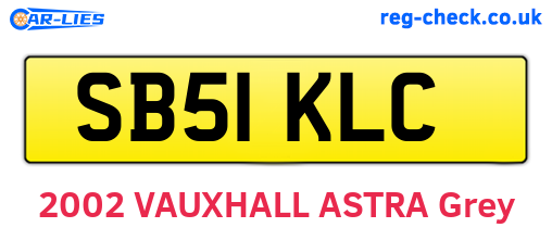 SB51KLC are the vehicle registration plates.