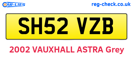 SH52VZB are the vehicle registration plates.
