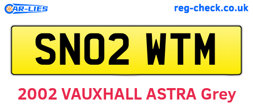 SN02WTM are the vehicle registration plates.
