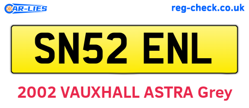 SN52ENL are the vehicle registration plates.