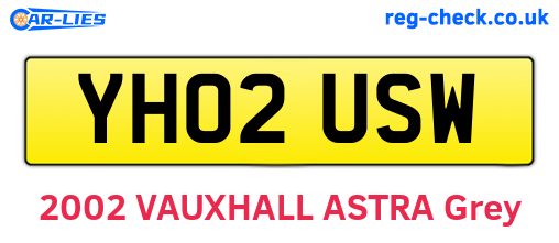 YH02USW are the vehicle registration plates.