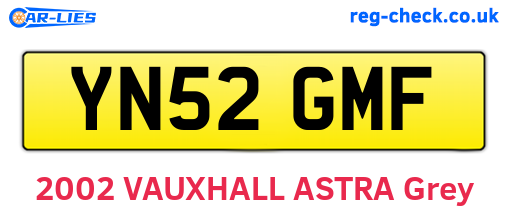 YN52GMF are the vehicle registration plates.