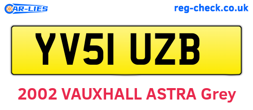 YV51UZB are the vehicle registration plates.