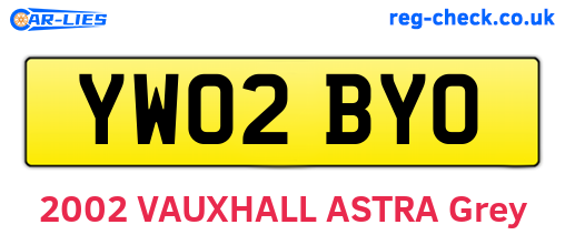 YW02BYO are the vehicle registration plates.