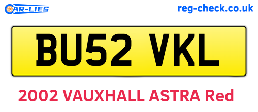 BU52VKL are the vehicle registration plates.