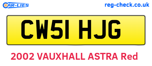 CW51HJG are the vehicle registration plates.