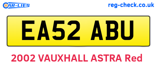 EA52ABU are the vehicle registration plates.