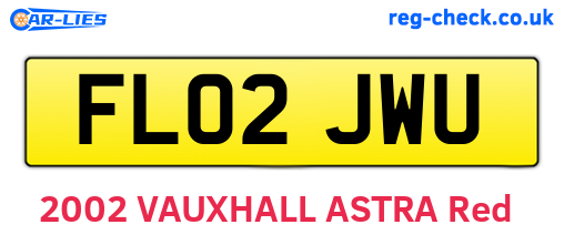 FL02JWU are the vehicle registration plates.