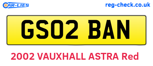 GS02BAN are the vehicle registration plates.