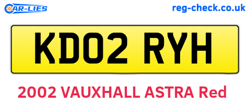 KD02RYH are the vehicle registration plates.