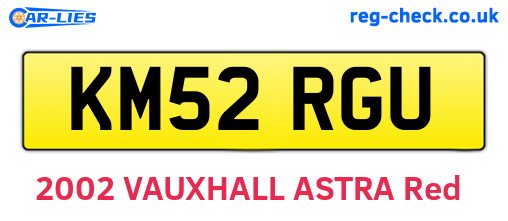 KM52RGU are the vehicle registration plates.