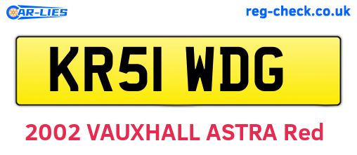 KR51WDG are the vehicle registration plates.
