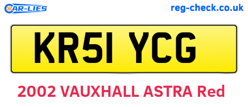 KR51YCG are the vehicle registration plates.