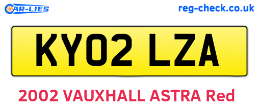 KY02LZA are the vehicle registration plates.