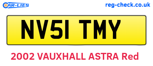NV51TMY are the vehicle registration plates.