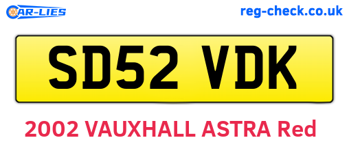 SD52VDK are the vehicle registration plates.