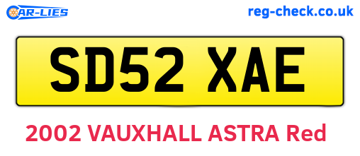 SD52XAE are the vehicle registration plates.