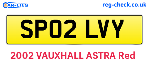 SP02LVY are the vehicle registration plates.