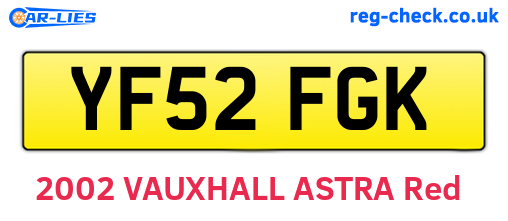 YF52FGK are the vehicle registration plates.