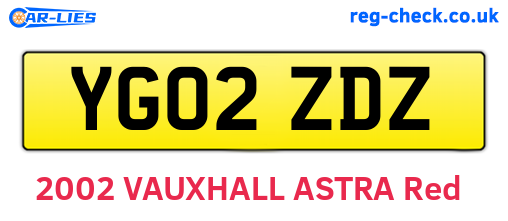 YG02ZDZ are the vehicle registration plates.