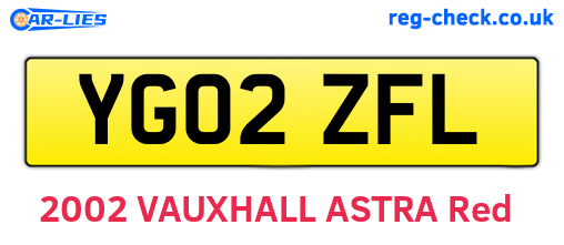 YG02ZFL are the vehicle registration plates.
