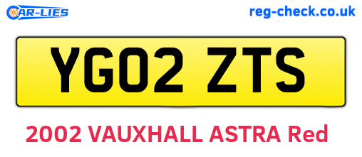 YG02ZTS are the vehicle registration plates.