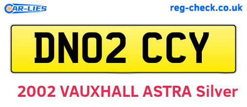 DN02CCY are the vehicle registration plates.