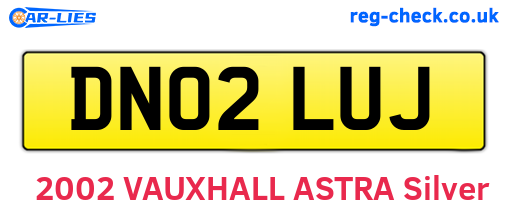 DN02LUJ are the vehicle registration plates.