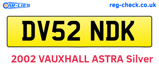 DV52NDK are the vehicle registration plates.