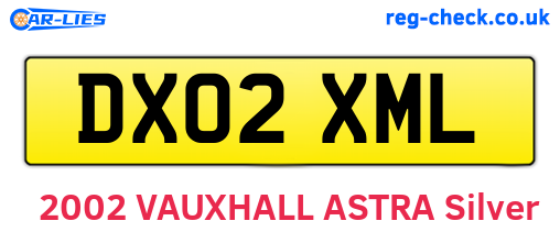 DX02XML are the vehicle registration plates.