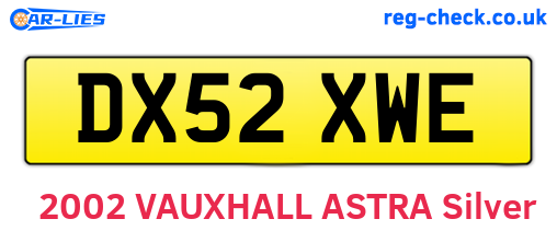 DX52XWE are the vehicle registration plates.