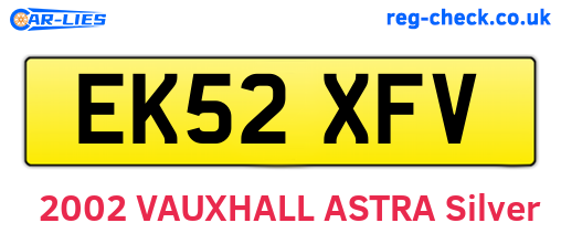 EK52XFV are the vehicle registration plates.